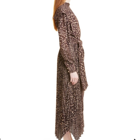 Jonathan Simkhai Devyn Textured Dot Long Sleeve Chiffon Dress - Picture 3 of 10